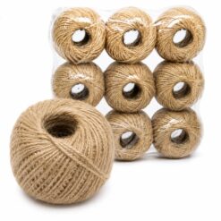Rollo de Cuerda de Yute Natural 2 mm x 50 m – Pack 9 Unidades