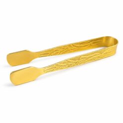 Pinza Dorada para Carbón e Incienso – Diseño Grabado