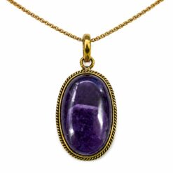 Colgante de Amatista Natural Engarzado en Cobre + Zinc – Formas Variadas – 1 Unidad REF. 7