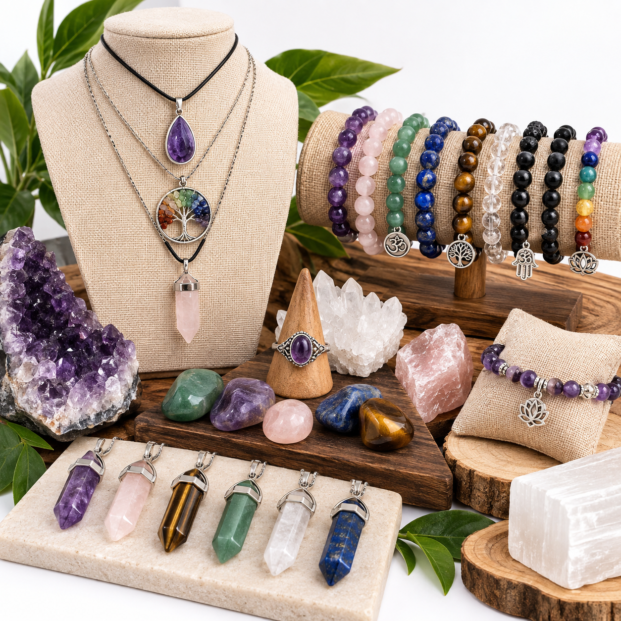 Joyería con minerales