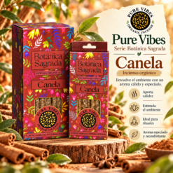 Incienso Orgánico Pure Vibes Botánica Sagrada Canela – Pack 6 Cajas