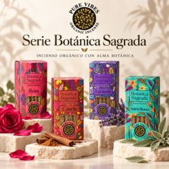 Pack Lanzamiento Incienso Pure Vibes Botánica Sagrada | Colección Completa 4 Cajas – 4 Aromas Diferentes