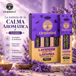 Incienso Ullas Orgánico Lavanda 25 g – Pack 12 Cajas