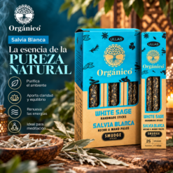 Incienso Ullas Orgánico Salvia Blanca 25 g – Pack 12 Cajas